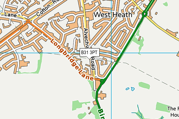 B31 3PT map - OS VectorMap District (Ordnance Survey)