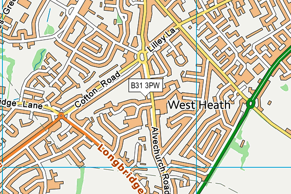 B31 3PW map - OS VectorMap District (Ordnance Survey)