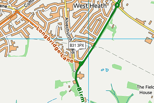 B31 3PX map - OS VectorMap District (Ordnance Survey)