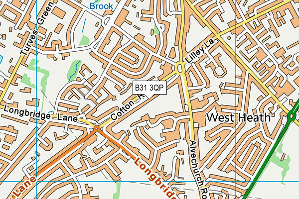 B31 3QP map - OS VectorMap District (Ordnance Survey)