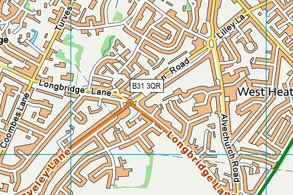 B31 3QR map - OS VectorMap District (Ordnance Survey)