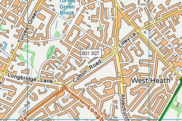 B31 3QT map - OS VectorMap District (Ordnance Survey)