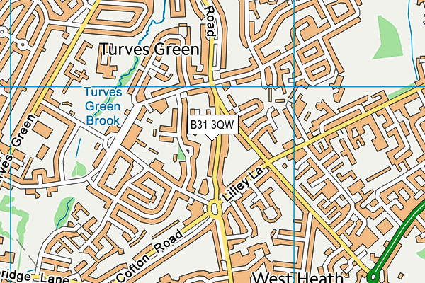 B31 3QW map - OS VectorMap District (Ordnance Survey)