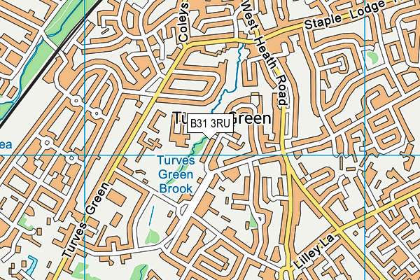 B31 3RU map - OS VectorMap District (Ordnance Survey)