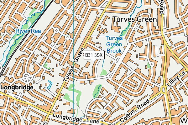 B31 3SX map - OS VectorMap District (Ordnance Survey)