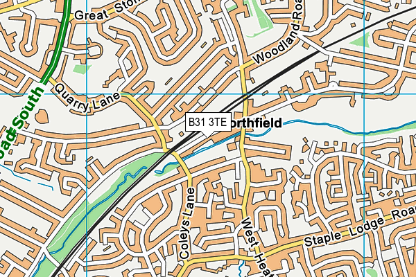 B31 3TE map - OS VectorMap District (Ordnance Survey)