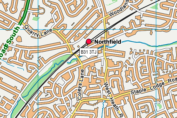 B31 3TJ map - OS VectorMap District (Ordnance Survey)