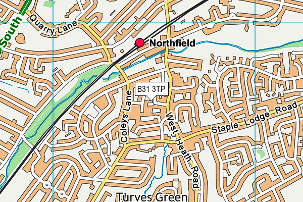 B31 3TP map - OS VectorMap District (Ordnance Survey)