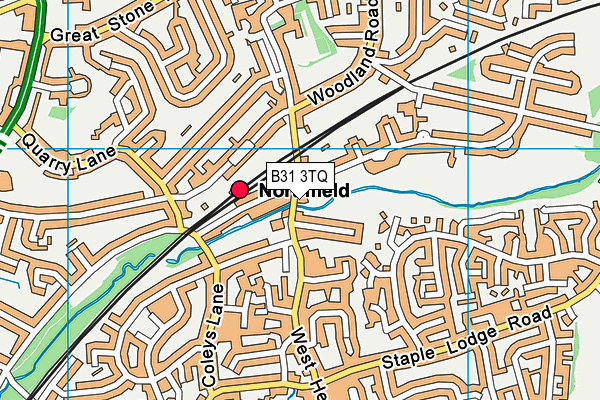 B31 3TQ map - OS VectorMap District (Ordnance Survey)