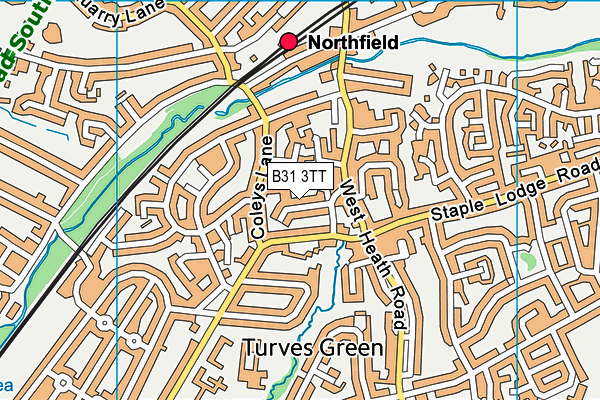 B31 3TT map - OS VectorMap District (Ordnance Survey)