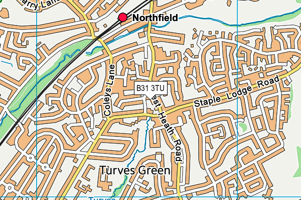 B31 3TU map - OS VectorMap District (Ordnance Survey)