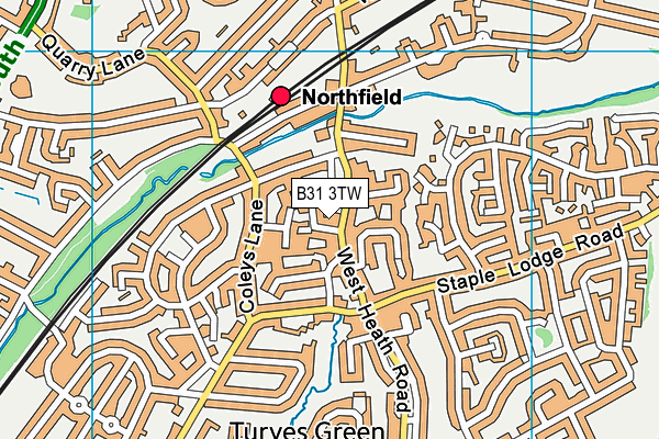 B31 3TW map - OS VectorMap District (Ordnance Survey)