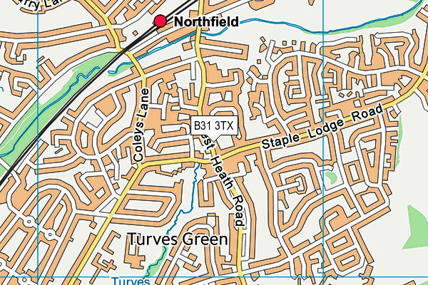 B31 3TX map - OS VectorMap District (Ordnance Survey)