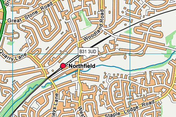 B31 3UD map - OS VectorMap District (Ordnance Survey)