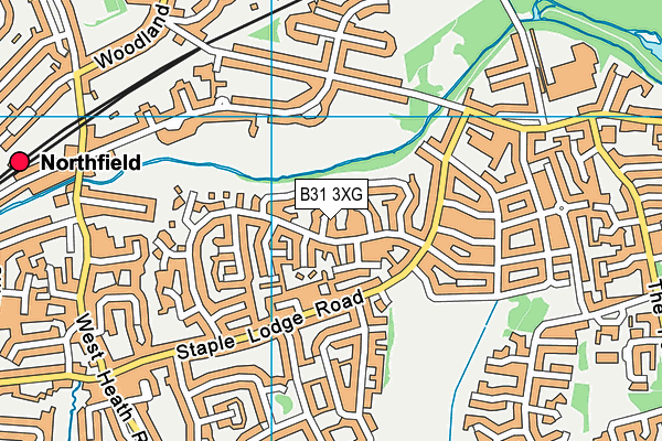 B31 3XG map - OS VectorMap District (Ordnance Survey)