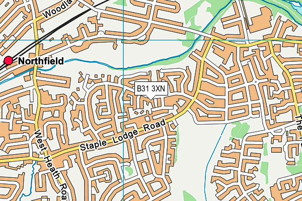 B31 3XN map - OS VectorMap District (Ordnance Survey)