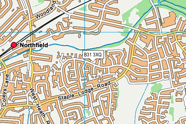 B31 3XQ map - OS VectorMap District (Ordnance Survey)