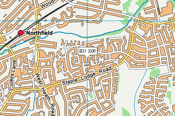 B31 3XR map - OS VectorMap District (Ordnance Survey)