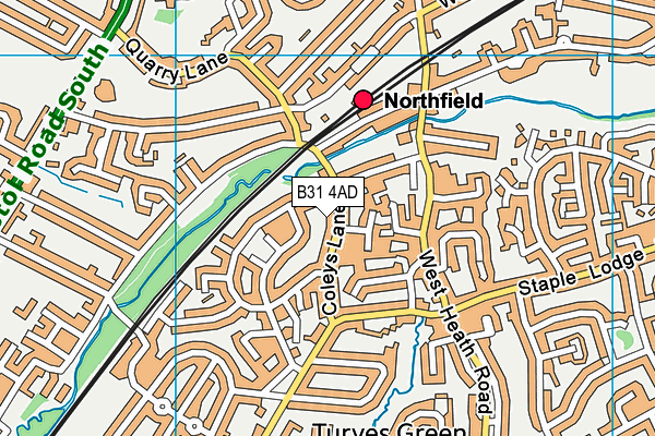 B31 4AD map - OS VectorMap District (Ordnance Survey)