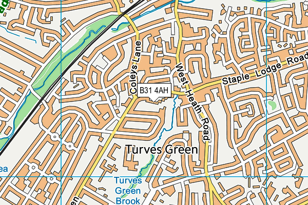 B31 4AH map - OS VectorMap District (Ordnance Survey)