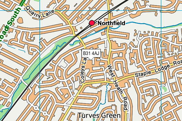 B31 4AJ map - OS VectorMap District (Ordnance Survey)