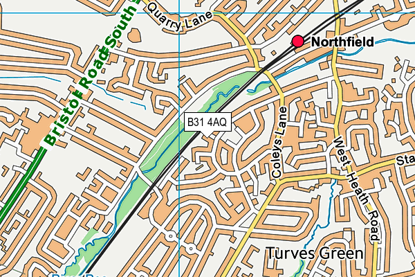 B31 4AQ map - OS VectorMap District (Ordnance Survey)