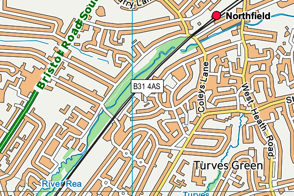 B31 4AS map - OS VectorMap District (Ordnance Survey)