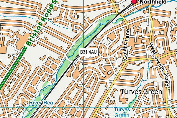 B31 4AU map - OS VectorMap District (Ordnance Survey)