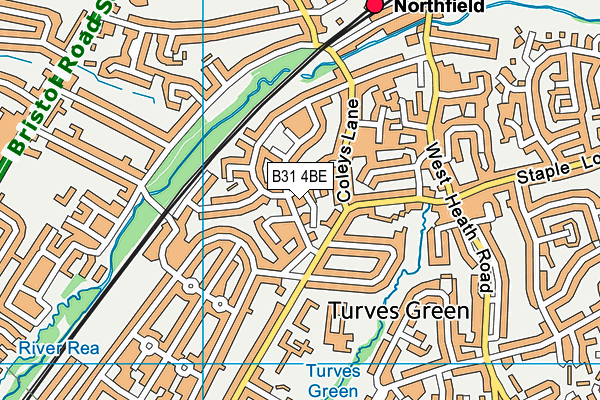 B31 4BE map - OS VectorMap District (Ordnance Survey)