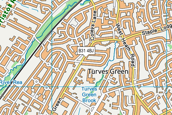 B31 4BJ map - OS VectorMap District (Ordnance Survey)