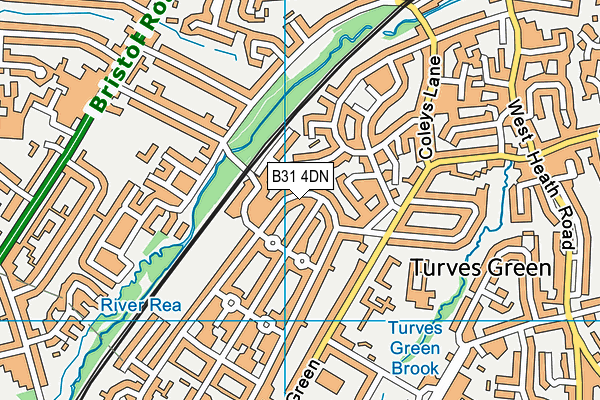 B31 4DN map - OS VectorMap District (Ordnance Survey)