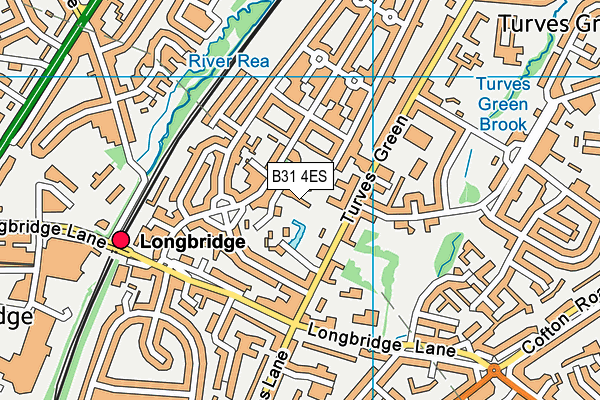 B31 4ES map - OS VectorMap District (Ordnance Survey)