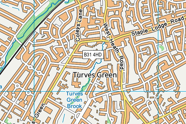 B31 4HD map - OS VectorMap District (Ordnance Survey)