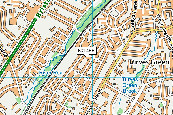 B31 4HR map - OS VectorMap District (Ordnance Survey)