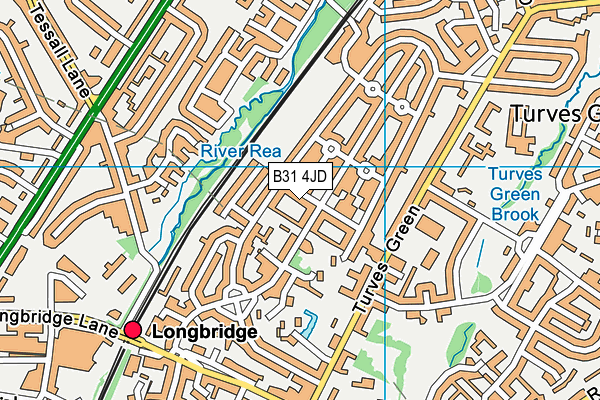 B31 4JD map - OS VectorMap District (Ordnance Survey)