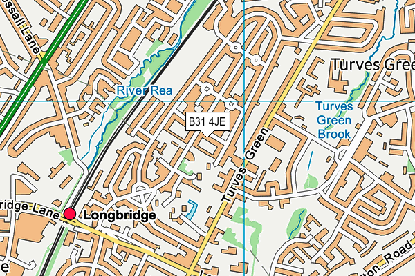 B31 4JE map - OS VectorMap District (Ordnance Survey)