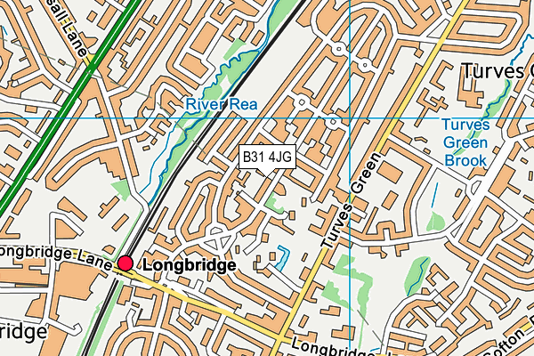 B31 4JG map - OS VectorMap District (Ordnance Survey)