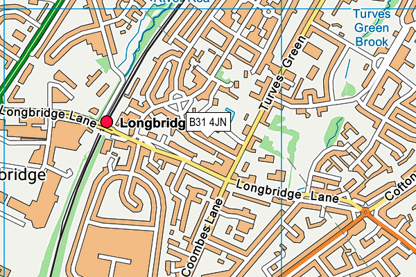 B31 4JN map - OS VectorMap District (Ordnance Survey)