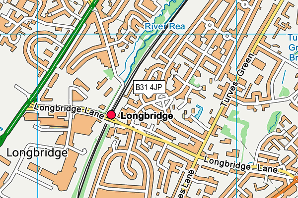 B31 4JP map - OS VectorMap District (Ordnance Survey)