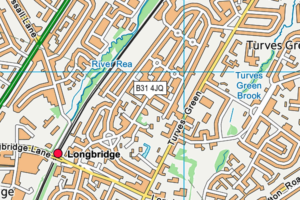 B31 4JQ map - OS VectorMap District (Ordnance Survey)