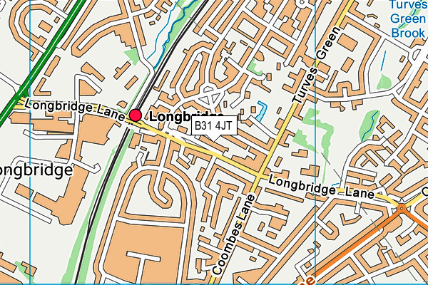 B31 4JT map - OS VectorMap District (Ordnance Survey)