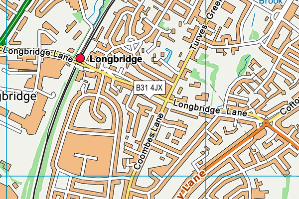 B31 4JX map - OS VectorMap District (Ordnance Survey)