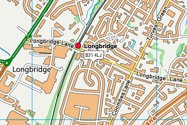 B31 4LJ map - OS VectorMap District (Ordnance Survey)