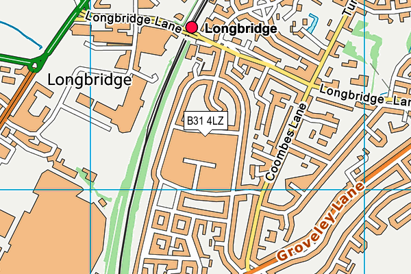 B31 4LZ map - OS VectorMap District (Ordnance Survey)