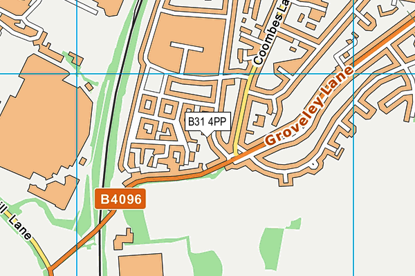 B31 4PP map - OS VectorMap District (Ordnance Survey)