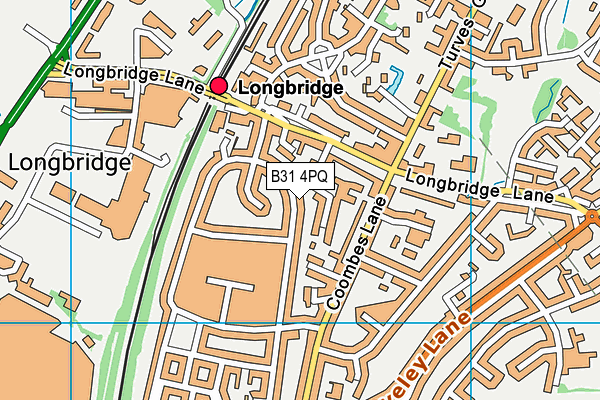 B31 4PQ map - OS VectorMap District (Ordnance Survey)