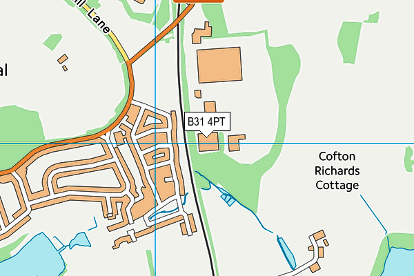 B31 4PT map - OS VectorMap District (Ordnance Survey)