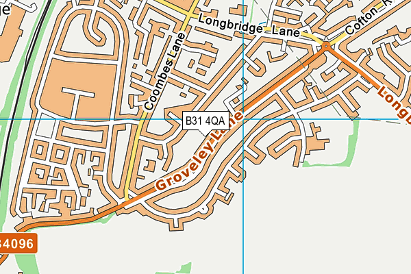 B31 4QA map - OS VectorMap District (Ordnance Survey)