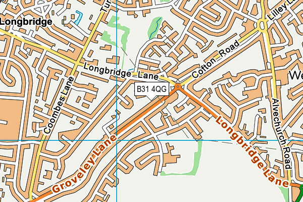 B31 4QG map - OS VectorMap District (Ordnance Survey)