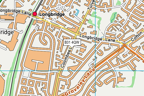 B31 4QW map - OS VectorMap District (Ordnance Survey)